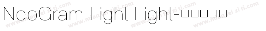 NeoGram Light Light字体转换